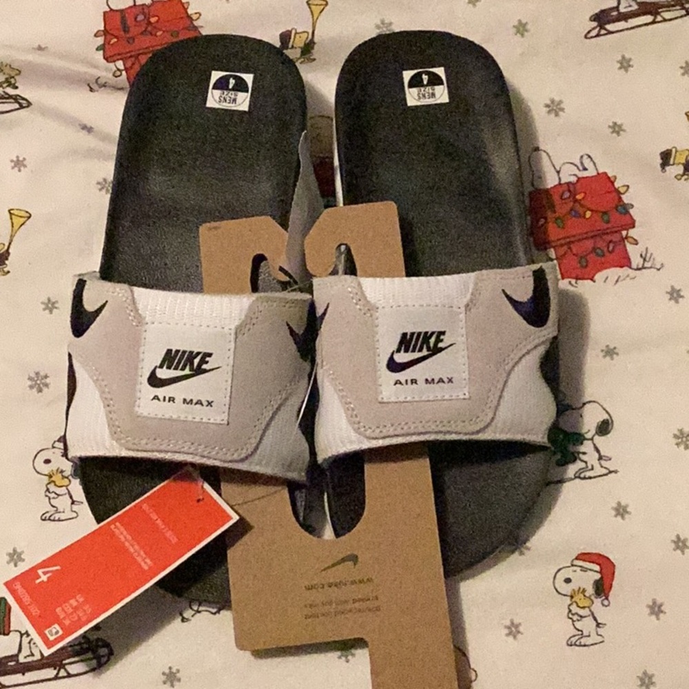 Nike Air Max 1 "White/Black/Lt Neutral Grey"slides